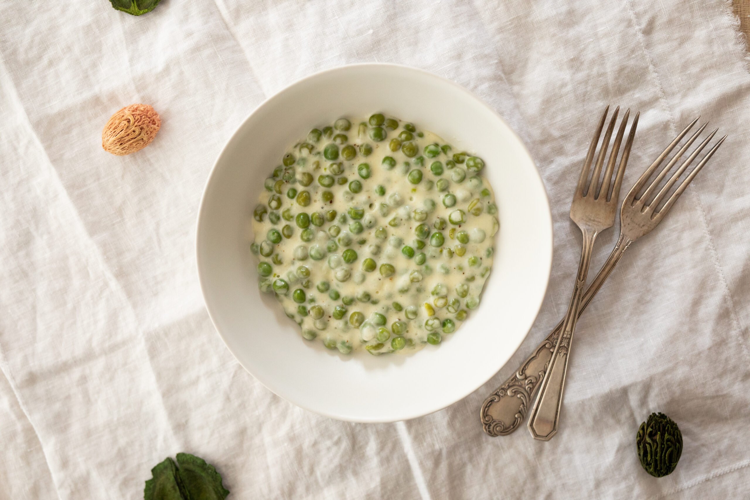 Creamed Peas Without Flour