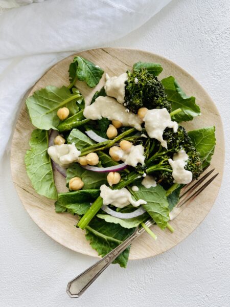 Broccolini Kale Caesar salad