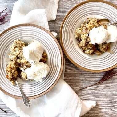 GF Apple Crisp with Caramel Sauce - Gluten Free From Home