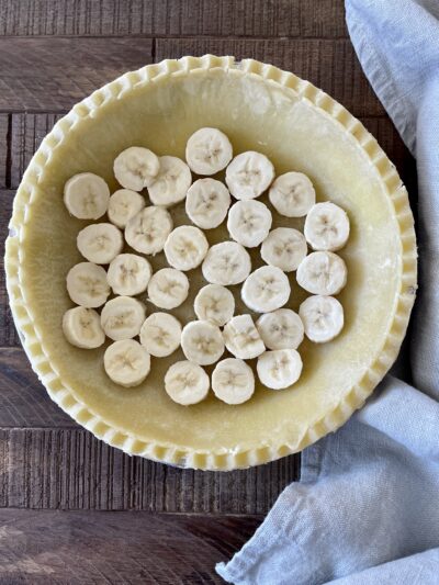 Sliced Bananas for pie